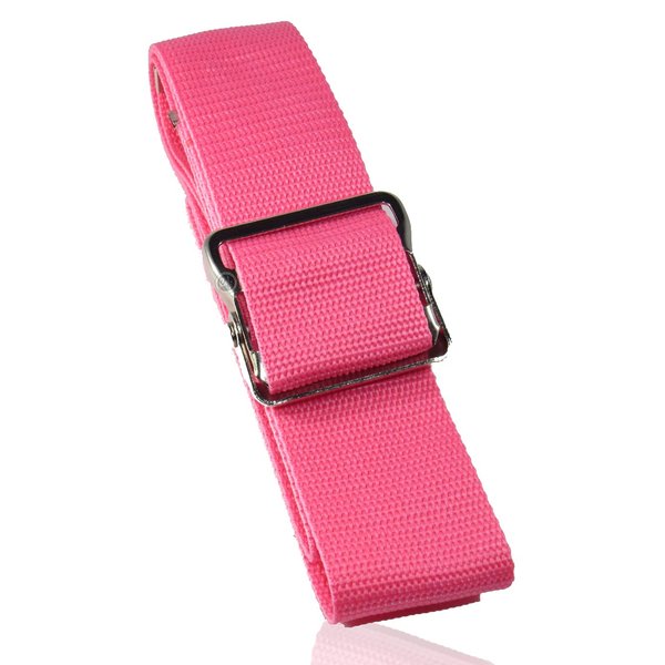 EMI 60" Polyester Gait Transfer Belt Pink - Select Buckle Type (Pink Metal Buckle)