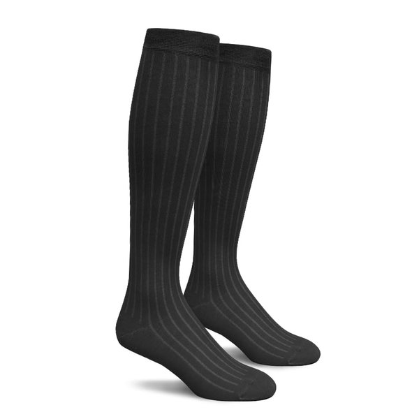 Golf Knickers Knee High Solid Color Cotton Socks for Men Women and Youth - Black - Mens