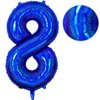 Number 8 Balloon 40 inch, Dark Blue Big Number Balloon, Giant Foil 8 Balloons Number, Helium 8th Birthday Balloons for Kids Boys Girls Birthday Party Decorations Wedding Anniversary Event Supplies