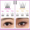 Clear Band Natural Lash Clusters Wispy Individual Eyelashes DIY Lash Extensions Natural Look Cluster Lashes D Curl Eyelash Extension,Geeneiya Wispy Eyelash Clusters (0.05D,9-11MM,Clear and Black Band)