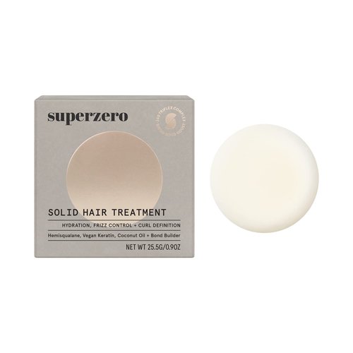 SUPERZERO Shine + Anti Frizz Hair Serum Solid Treatment Bar, Made With Clean & Organic Ingredients, Sulfate-Free, Cruelty-Free & Vegan