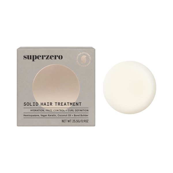 SUPERZERO Shine + Anti Frizz Hair Serum Solid Treatment Bar, Made With Clean & Organic Ingredients, Sulfate-Free, Cruelty-Free & Vegan