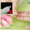 LIONVISON 50 Sheets Nail Adhesive Tabs - 1200 Pcs Double-Side Nail Glue Sticker, Waterproof Breathable Jelly Gel Nail Tape Glue Stickers for False Nails Tips (50 Sheet)