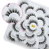 False Eyelashes Natural Look Synthetic Fibers Long Big Eyelashes Lashes Pack 10 Pairs by PANLOPU (B13-11x15x13mm)
