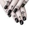 Tatodays Halloween temporary tattoos fingers crosses stars pentagon gothic vampire women men adults kids body art makeup festivals parties fancy dress