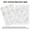 1pc Double Side Printing Tiny Tattoo Practice Skin White Silicone Soft Mini Tattoo Practice Pad for Tatoo Artist Beginners (Type C-White Skin-1pc)