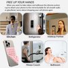 2 pcs Silicone Double Sided Suction Phone Case Detachable Mount,Silicon Phone Stand Sticky Grip for iPhone and Android, Hands-Free Phone Accessories for Selfies and Videos（Light Pink & Transparent）