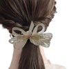 JKQBUX Forest-style Hair Bow Clips Bride Hair Pins Beads Bowknot Clips Barrette for Women Girls Party Wedding Hair Accessories