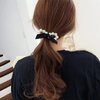 2pcs Pearl Bow Hair Ties Elastic Hair Bands Black Scrunchies White Pearl Hair Bow Ties Hair Elastics Ponytail Holders No Damage Hair Bands, Pearl Hair Accessories for Women Girls