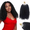 Microlink Hair Extensions Human Hair for Black Women Afro Kinky Curly Microlinks Human Hair Natural Black Brazilian Remy Hair Microlinks Hair Extensions 100 Strands 18 Inches
