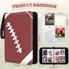 Trading Card Binder with Sleeves, 4-Pocket Football Card Binder Premium 440 Double Sided Pocket PU Card Collection Binder, Display Case with Football Card Sleeves Card Holder Protectors Set