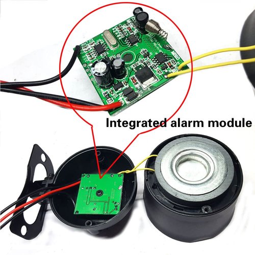 YOMTOVM 12V Car Alarm System Anti-Theft Horn Siren with 2 Remotes 7-Levels Sensitivity Universal Security Protection System Vehicle Alarm System with Sound