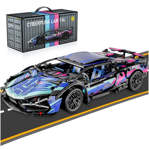 PinkBee Sport Car Building Block Sets for Adults,Race Car Collectible 1:14 Model Scale Engineering Toy Racing Cars Christmas Birthday Gifts for Men Teens Boys Age 8+ 8-12 12 13 14 14+