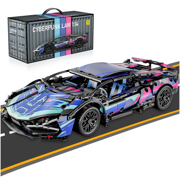PinkBee Sport Car Building Block Sets for Adults,Race Car Collectible 1:14 Model Scale Engineering Toy Racing Cars Christmas Birthday Gifts for Men Teens Boys Age 8+ 8-12 12 13 14 14+