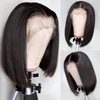 KESEN Bob Wig Human Hair 13x4 HD Lace Front Wigs for Black Women Human Hair Side Part Frontal Bob Wig, Ailwelia Glueless Short Human Hair Wigs for Black Women Pre Plucked 180% Density 10 Inch