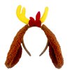 FashionVista Deer Antler Headband with Plush Dog Ears Deer Horn Hairband Reindeer Costume Accessories for women men funny party