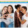 Pride Temporary Tattoos Rainbow Gay Tattoos Waterproof LGBT Transgender Flag/Heart/Flower Stickers Accessories for Pride Festivals Parades Party Favors(36 Sheets)