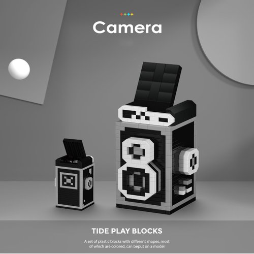 Wuroaci Classic Retro Camera DIY Camera Series - Cute Cameras Series Mini Bricks Micro Building Kit Toys, Desktop Ornaments Compatible with Nano for Kids