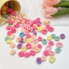 200 PCS Girl's Flower Hair Elastic Bands, Multicolor Mini Hair Bands Seamless Ponytail Holder Tiny Rubber Bands Hair Bobbles Toddler Hair Accessories for Girls