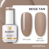 BLUESKY Gel Nail Polish - Soak Off Gel Polish UV/LED Lamp Cures, Pintura de Gel para Uñas, Long Lasting, Vegan, 15ML, 63922P/BEIGE TAN