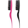 2 Pieces Boar Bristle Brush Comb Hair Teasing Brush for Women Men Salon Boar Nylon Bristle Beauty Styling Backcombing Brush (Fuchsia and Black)