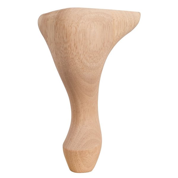 Traditional Queen Anne Legs 4-1/2" wide x 4-1/2" deep x 8" tall (Rubberwood)