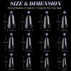 Gelike EC Short Almond Nail Tips: Soft Gel X False Nail Tips Full Cover for Nail Extensions - Acrylic Nails Professional Clear Gelly Tips Preshaped PMMA, 12 Sizes, 240PCS