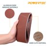 POWERTEC 3 x 18 Inch Sanding Belts, 60 Grit Aluminum Oxide Belt Sander Sanding Belt for Portable Belt Sander, Wood & Paint Sanding, Metal Polishing, 10PK (110800)