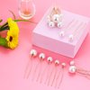 Lusofie 36Pcs Pearl Hair Pins Bridal Hair Pearls Wedding Preals for Hair Pearl Bobby Pins Pearl Wedding Hair Pins for Women Girl(6 Sizes)