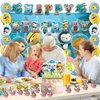 42pcs Octon Birthday Party Supplies Pack Includes，Banner Cake Topper Blackdrop,Balloons for Octon party supplies