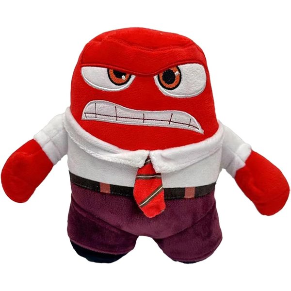 Cute Inside Out 2 Plush Toys Collection, 9"-11" Inches Soft Cuddly Stuffed Toys for Kids Preferred Gifts for Birthday Parties and Special Occasions (Anger)