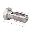 Podavelle M10x1.25 Metric Stainless Steel Single Banjo Bolt Brake Fitting Adapter 24mm Long with Copper Washers