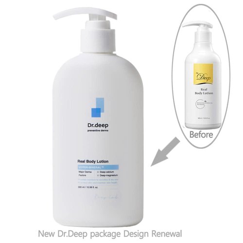 Dr.Deep Real Body Lotion 10.6 fl.oz | Natural Body Cream for Dry Skin | Moisturizing Cream for Dry Skin | Cracked Skin Repair Cream Moisturizer | Dry Skin Cream | Body Lotion for Dry Skin