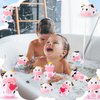 Jenaai 48 Pcs Cute Rubber Cows Bulk Squeak Floating Cow for Kids Bath Toys Rubber Animals Swimming Shower Bathtub Toy Favors for Party Baby Shower Pool Car Dashboard Decor Carnival Gift