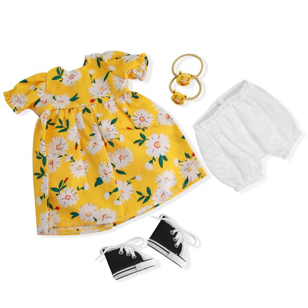BlissfulPixie Handmade Waldorf Doll Clothes 12 inch Clothing Set with Pretty Box Girl Christmas Birthday Present-Dagmar's Clothes Accessories