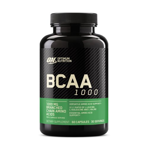 Optimum Nutrition Instantized BCAA Branched Chain Essential Amino Acids Capsules, 1000mg, 200 Count