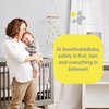 BreathableBaby Breathable Mesh Liner for Full-Size Cribs, Sheer Deluxe 5mm Mesh, Clouds (Size 4FS Covers 3 or 4 Sides)