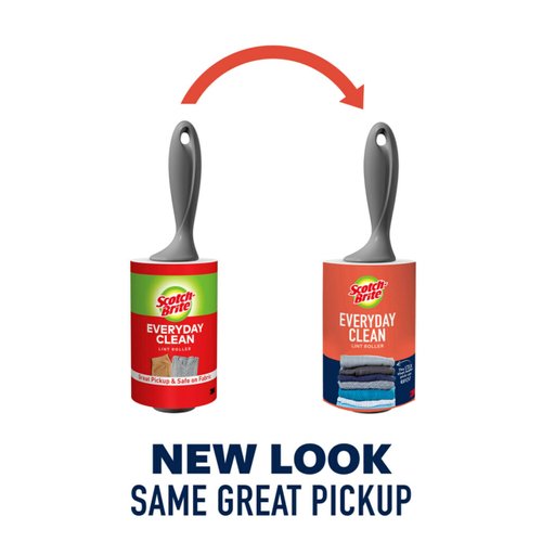 Scotch-Brite Lint Roller, Works Great on Pet Hair, Clothing, Furniture and More, 3 Rollers, 100 Sheets Per Roller, 300 Sheets Total