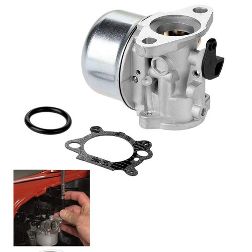 799868 Carburetor Compatible with B&S 498170 799872 694202 497586 498254 790821-14111 Carburetor +795259 Air Filter Cleaner Primer Base By LEIMO