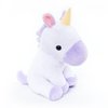 WEIGEDU Adorable Small Star Unicorn Stuffed Animals Plush Toys for Kids Girls Toddler Babies Birthday Bedtime Gift, 9.8 inches Purple and White