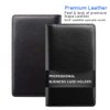 Sooez Leather Professional Credit Card Holder, Business Card Book Holder Organizer 240 Card Capacity, PU Credit Card Organizer for Men&Women, Credit Card Binder Name Card Gift Cards Booklet (Black)