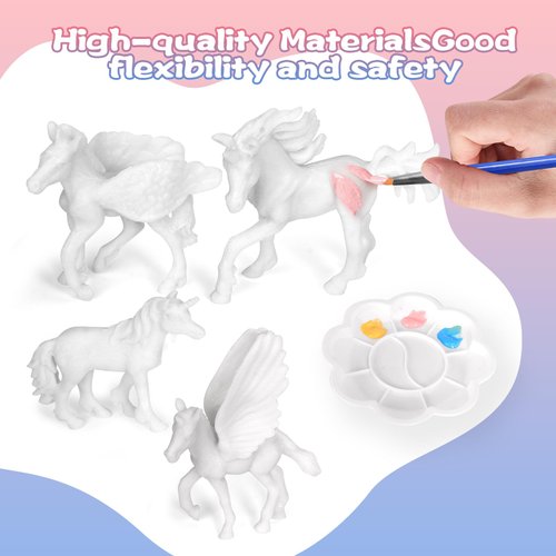 whatstem Unicorns Painting Kit Pack 8 for Girls Unicorn Party Favors, Birthday Party Favors, Art & Crafts Activity, Great for Easter Basket Stuffers