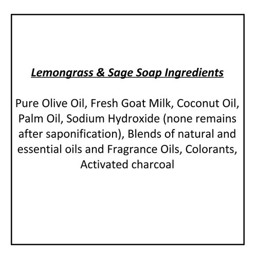 Goat Milk Lemongrass Soap (4Oz) – Goat Milk Handmade Soap Bar with Lemongrass and Sage Oil Essential Oils - Organic and All-Natural – by Falls River Soap Company