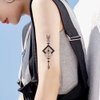 Oottati 2 Sheets Small Tiny Temporary Tattoo Stickers Square Triangle Arrow