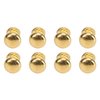 SPYMINNPOO 8Pcs 1:12 Scale Miniature Round Head Knobs, Metal Dollhouse Door Handle Knobs Furniture Knobs Accessories (Gold)