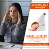 Natural Solution Himalayan Salt Inhaler Ceramic with Himalayan Pink Salt - Natural Salt Inhaler Himalayan for Asthma and Allergy Relief - Handheld Himalayan Salt Inhalers
