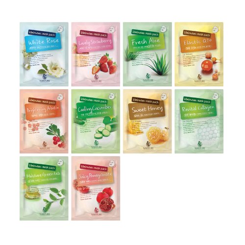 Naisture Premium Facial Sheet Mask – 15 MIN10 Bundle Pack Korean Face Mask Skin Care -Moisturizing, Soothing, Hydrating Skin Care for All Skin Types & Home Spa Self Care Gift Masks for Women & Men