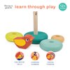 Mentari Toys - Stacking Tree with Bird - 5pcs Ring Stacker Toddler Toy - Wooden Stacking Rings - Boost Fine Motor Skills - Toddler Educational Toy - Age 12m+