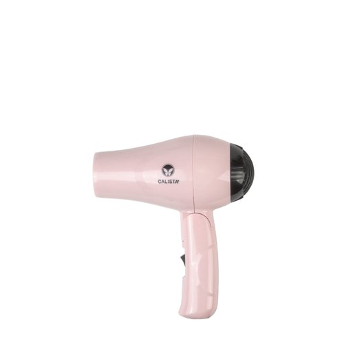 Calista GoGo Mini Hair Dryer, 1000W Foldable Portable Hairdryer, Fast Drying Negative Ion Blowdryer, 2 Heat and Speed Settings, with Concentrator Nozzle for Home and Travel (Blush)
