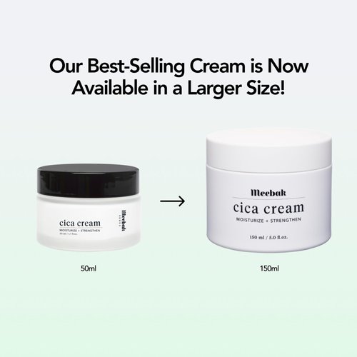 Meebak Cica Korean Face Moisturizer 5 fl oz for Women, Anti-Aging, Neck, Chest, Day and Night Cream